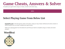 Tablet Screenshot of cheats4pro.com